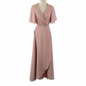 JJs House Blush Maxi Wrap Dress